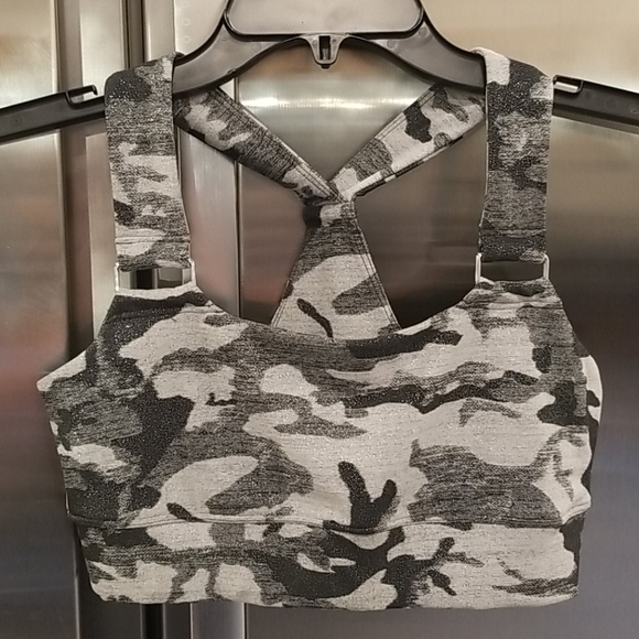 💕CARBON38💕 Camo Shine Bra ~ Gray/Black S NWT - Picture 5 of 10
